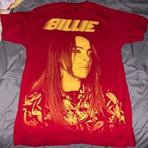 red & yellow billie eilish tee